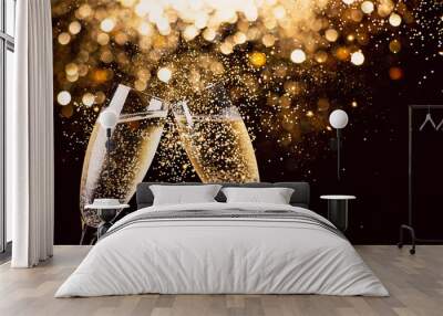 Celebration toast with champagne Wall mural