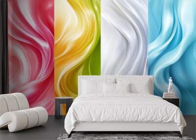 Set of vibrant abstract vector backgrounds with fluid gradient and flowing shapes
 Wall mural