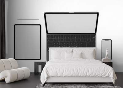 laptop and mobile phone Wall mural