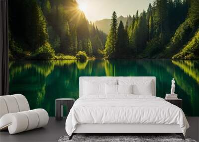 lake in the mountains Wall mural