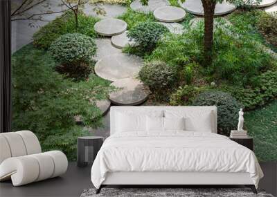 Landscape Design of Sustainable Green Architecture. Wall mural