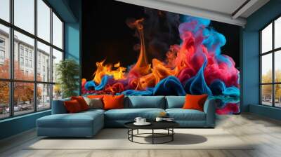 fire in the dark Wall mural