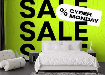 big sale offer banner design, cyber monday offer banner, fully editable vector eps 10 file format Wall mural