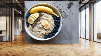 A healthy breakfast containing fruits Wall mural