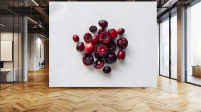 Dried beans on a white background Wall mural