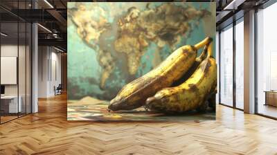 Global Gastronomy Plantains Unite Cultures in Culinary Harmony Wall mural