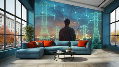 Powering the Future Utility Manager Utilizing Digital Twin Technology to Forecast Energy Demand and Conserve Resources Wall mural