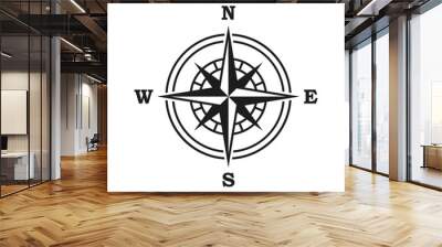 Compass icon Wall mural