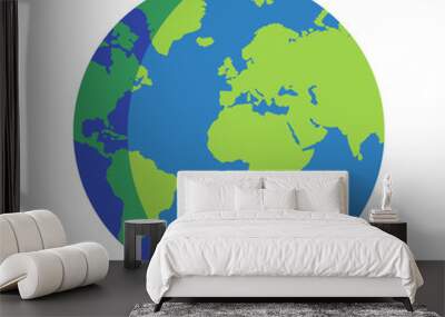 Earth icon Wall mural