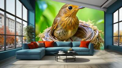 Birds Nest with  Eggs Wall mural