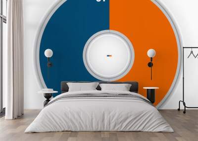 colorful ring for cyclic process on two positions Wall mural