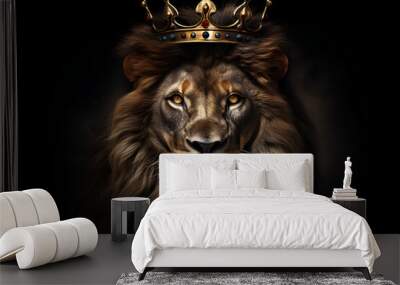 lion in crown Wall mural