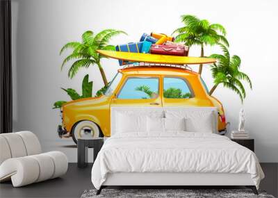  summer travel illustration Wall mural