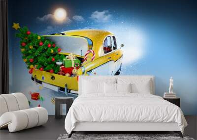 Christmas background Wall mural