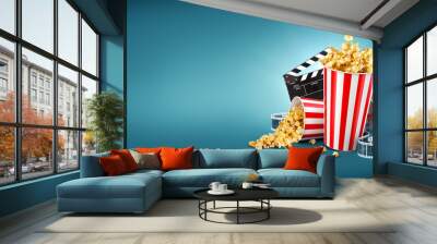 Unusual cinema concept 3D illustration Wall mural