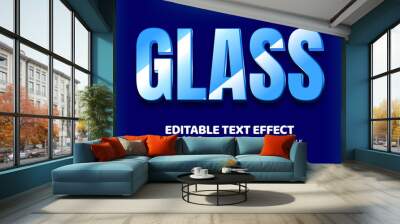 Glass Editable text effect Wall mural