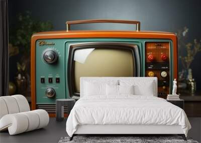 vintage television Wall mural