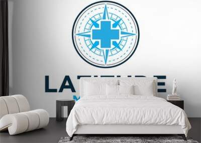 world compass cross medical logo designs for health care service Wall mural