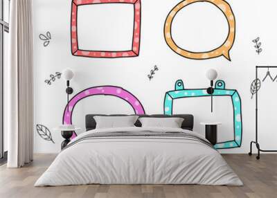 doodle art illustration Wall mural