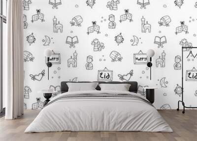 doodle art illustration Wall mural