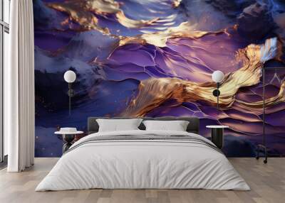 astarte.ai: Flow of Golden Dreams Wall mural