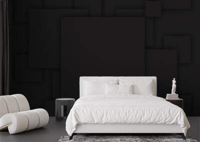 abstract beautiful geometric black background Wall mural