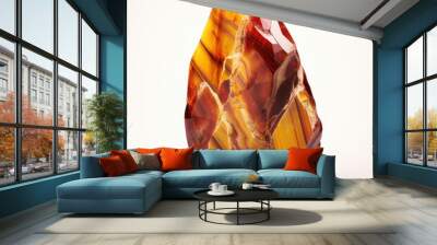 Bright colorful Mookaite stone isolated on white background Wall mural