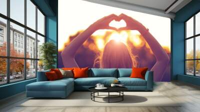 Heart-shape for the nature. Wall mural