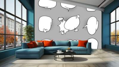 set of speech bubbles Wall mural