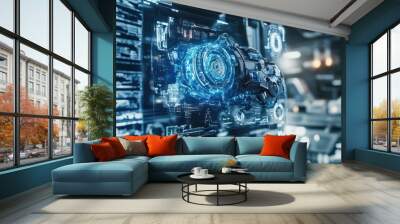 Futuristic Technology Interface Wall mural