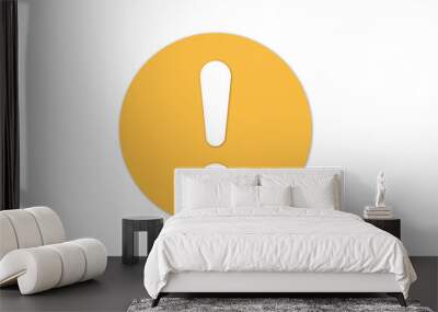 Yellow caution symbol with exclamation mark Wall mural