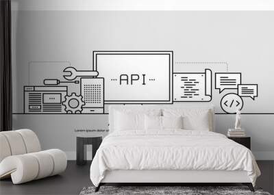 API INTERFACE INFOGRAPHIC DESIGN Wall mural