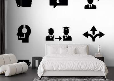 MENTORING ICON SET Wall mural