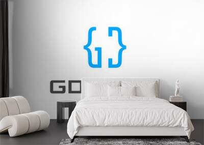 Illustration abstract modern Code logo for initial GD sign vector Wall mural