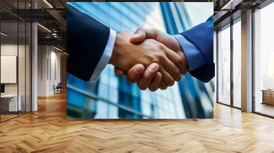 businessman handshaking Wall mural