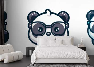 cute panda vector Wall mural