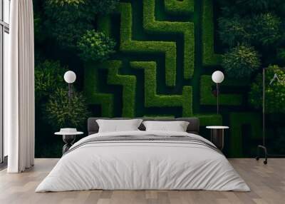 plant maze puzzle background Wall mural