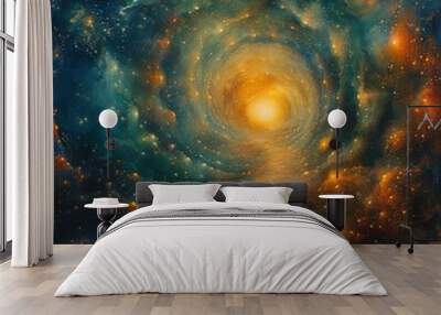 Energy and time intertwine generating warmth that lights up the path of existence - 32 Wall mural