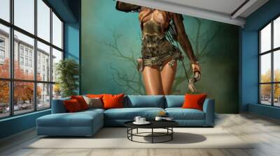 Arc and Arrow, 3d CG Wall mural