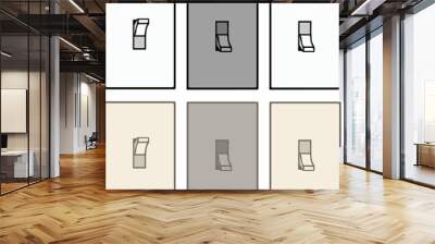 Electrical Light Switch Clipart - Outline, Silhouette & Color Wall mural