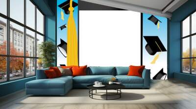 Graduation background vector Wall mural