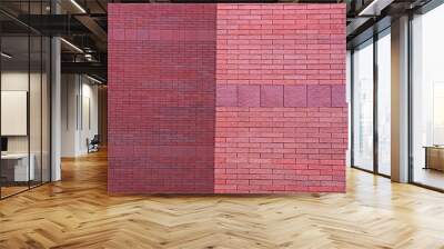 Bright and dark pattern of red brick walls Wall mural