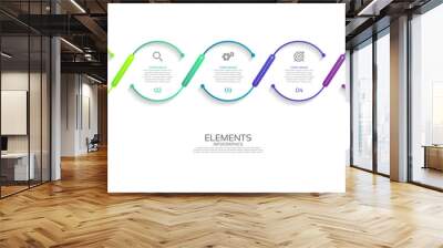 Elements infographic idea circle colorful with 5 step Wall mural