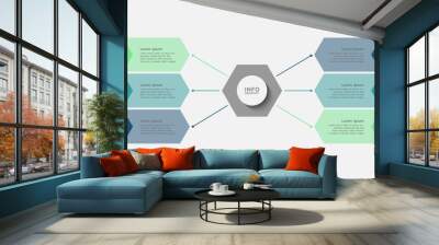 Infographic business template with elements Wall mural