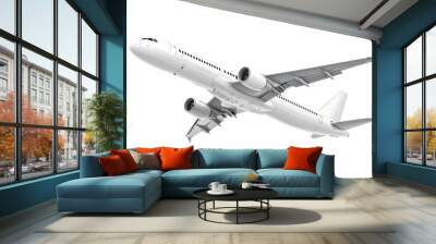 flying airplane on a transparent background Wall mural