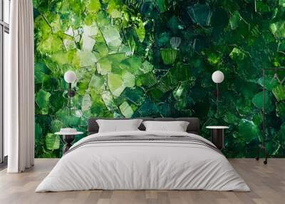 Organic green texture design Wall mural