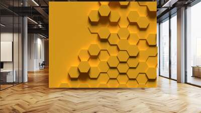 abstract bee hive background random bee hive , hextagon background Wall mural