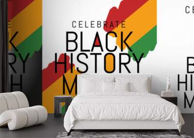 Black history month African American history celebration vector illustration  Wall mural