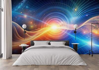 Abstract gravity wave background stock photo Wall mural