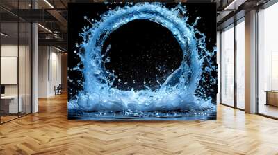 circle splash background Wall mural